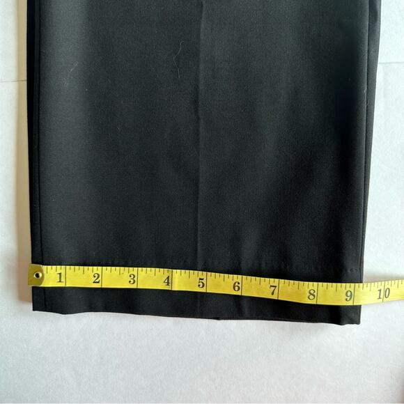 Lands’ End Trouser Pant Wide Leg Mid-Rise Stretch Black 18P Petite Classic Work - Picture 14 of 14